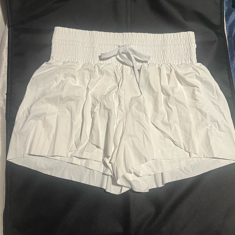 Women's White Tennis Shorts and Sports bras